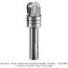 CARBIDE HEAD DEEP REACH BOWL BIT, 1/2" SH, 3/4" D, 3 FL, 5/8" CL, 1/8" RAD, 2-7/8" OAL