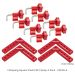 Clamp Square PLUS Squares, 4 ea., CSP Clamps, 8 ea.
