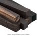 GABOON EBONY EXOTIC TURNING BLANK 1.5” X 1.5” X 3” 6-PACK