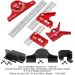 Mini in-DEXABLE Square Deluxe Kit - Protractor, Center Finder, Combination, Double Square Heads, 8, 6 and 4 Inch Blades with 4 Rack-It's 