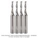 SOLID CARBIDE DOWN CUT 2-FL, 1/4" SH, 1/8" D, 1/2" CL, 2.0" OAL, 4-PACK