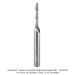 SOLID CARBIDE DOWN CUT 2-FL, 1/4" SH, 1/8" D, 13/16" CL, 2-1/2" OAL