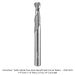 SOLID CARBIDE COVE NOSE, 2-FL, 1/4" SH, 1/4" DIA, 1/16" RAD, 3/4" CL, 2-1/2" OAL