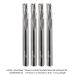 SOLID CARBIDE SLOW SPIRAL DOWN CUT 3-FL, 1/4" SH, 1/4" DIA, 1/2" CL, 2-1/2" OAL, 4-PACK