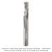 SOLID CARBIDE DOWN-CUT CHIP BREAKER, 3-FL, 1/4" SH, 1/4" DIA, 3/4" CL, 2-1/2" OAL, SUPER-C CARBIDE