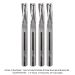 SOLID CARBIDE SLOW SPIRAL UP-CUT, 3-FL, 1/4" SH, 1/4" DIA, 3/4" CL, 2-1/2" OAL, 4-PACK