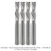 SOLID CARBIDE DOWN CUT 2 FL, 1/4"SH, 1/4" DIA, 1" CL, 2-1/2"OAL, 4-PACK