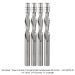 SOLID CARBIDE DOWN CUT FLUSH TRIM, 2 FL, 1/4" SH, 1/4" DIA, 1" CL, 3" OAL, 4-PACK