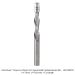SOLID CARBIDE DOWN CUT FLUSH TRIM, 2 FL, 1/4" SH, 1/4" DIA, 1" CL, 3"OAL