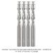 SOLID CARBIDE UPCUT FLUSH TRIM, 2 FL, 1/4" SH, 1/4" DIA, 1" CL, 3" OAL, 4-PACK