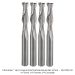 SOLID CARBIDE UP CUT 2 FL, 1/4"SH, 1/4" DIA, 1" CL, 2-1/2" OAL, 4-PACK