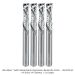 SOLID CARBIDE MORTISING COMPRESSION 2+2-FL, 1/4"SH, 1/4" DIA, 1" CL, 2-1/2" OAL, 4-PACK