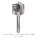 CARBIDE INSERT SPOIL BOARD BIT 1" DIA, 3-FL, 1/4" SH