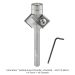 CARBIDE INSERT CHAMFER BIT, 2-FL, 1/4" SH, 45 DEG, 1-1/8" DIA, 5/16" CL