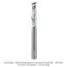 SOLID CARBIDE MORTISING COMPRESSION 2+2-FL,  1/4" SH, 1/4" DIA, 1-1/4" CL, 3-1/2" OAL