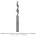 SOLID CARBIDE DOWN CUT FLUSH TRIM, 2 FL, 1/4" SH, 1/4" DIA, 1-1/4" CL, 3-1/2" OAL