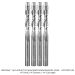 SOLID CARBIDE UPCUT FLUSH TRIM, 2 FL, 1/4" SH, 1/4" DIA, 1-1/4" CL, 3-1/2" OAL, 4-PACK