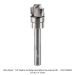 CARBIDE HEAD MICRO ROUND OVER BIT, 1/4" SH, 3-FL, 1/8" RAD, 1/2" DIA, 2-1/4" OAL