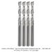 SOLID CARBIDE UP-CUT 2-FL, 1/4"SH, 1/4" DIA, 1-1/2" CL, 3-1/2" OAL, 4-PACK