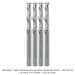 SOLID CARBIDE MORTISING COMPRESSION 2+2-FL, 1/4" SH, 1/4" DIA, 1-1/2" CL, 3-1/2" OAL, 4-PACK