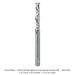 SOLID CARBIDE MORTISING COMPRESSION 2+2-FL, 1/4" SH, 1/4" DIA, 1-1/2" CL, 3-1/2" OAL