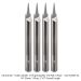 SOLID CARBIDE ENGRAVING BIT, 1-FL, 1/4" SH, 15 DEG, 1/32 FLAT TIP, 2-1/2" OAL, 4-PACK
