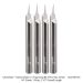 SOLID CARBIDE ENGRAVING BIT, 1-FL, 1/4" SH, 15 DEG, PENCIL TIP, 2-1/2" OAL, 4-PACK