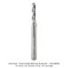 SOLID CARBIDE BALL NOSE, 3-FL, 1/4" SH, 3/16" DIA, 3/4" CL, 2-1/2" OAL