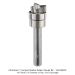 CARBIDE HEAD COMPACT SHALLOW PATTERN BIT, 1/4" SH, 1/2"D, 3-FL, 3/16" CL, 1-13/16" OAL