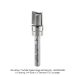 CARBIDE TIPPED HINGE MORTISING BIT, 2-FL, 1/4" SH, 1/2" D, 1/2" CL, 2" OAL, W/BEARING