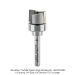 CARBIDE TIPPED HINGE MORTISING BIT, 2-FL, 1/4" SH, 3/4" D, 1/2" CL, 2-3/8" OAL, W/BEARING