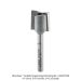 CARBIDE TIPPED HINGE MORTISING BIT, 2-FL, 1/4" SH, 3/4" D, 3/4" CL, 2" OAL