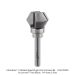 CARBIDE TIPPED FINGER GRIP, V-GROOVE, 2-FLUTE, 1/4"SH, FOR 1" THICK BOARD