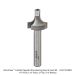 CARBIDE TIPPED MINI-ROUND OVER, 1/4" SH, 2 FL, 3/16" RAD, 3/16" BEARING