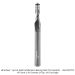 SOLID CARBIDE MICRO BEARING FLUSH TRIM, 3/16" DIA, 1/4" SH, 2-FL, UP CUT, 3/8" CL, 2-1/2"OAL