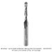 SOLID CARBIDE MICRO BEARING FLUSH TRIM, 3/16"DIA, 1/4" SH, 2-FL, UP-CUT, 3/4"CL, 2-1/2"OAL