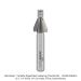 CARBIDE TIPPED MICRO BEARING CHAMFER BIT, 22.5 DEG, 2-FLUTE, 1/4" SH, 1/4" CUT HEIGHT, DOUBLE BEARING