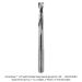 SOLID CARBIDE CNC DEEP REACH SQUARE END UP CUT, 2-FL, 1/4" SH, 1/4" DIA, 1" CL, 2" REACH, 3" OAL