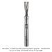 CARBIDE HEAD MICRO BEARING PATTERN BIT, UP SPIRAL, 1/4" SH, 2 FL, 1/4" DIA, 3/4" CL, 2-1/2" OAL