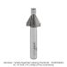CARBIDE TIPPED MICRO BEARING CHAMFER BIT, 30 DEG, 2-FLUTE, 1/4" SH, 1/4" CUT HEIGHT, DOUBLE BEARING