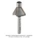CARBIDE TIPPED CHAMFER BIT, 30 DEG, 2-FLUTE, 1/4" SH, 7/16" CUT HEIGHT, DOUBLE BEARING