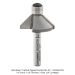 CARBIDE TIPPED CHAMFER BIT, 2-FL, 1/4" SH, 45 DEG, 3/8" CUT HEIGHT, DOUBLE BEARING