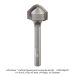 CARBIDE TIPPED JUICE GROOVE BIT, 2-FL, 1/4" SH, 1/4" RAD, 45 DEG, 1/2" DIA