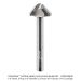 CARBIDE HEAD JUICE GROOVE BIT, V-STYLE, 1/4" SH, 3-FL, 3/4" D, 1/2" NOSE, 45 DEG, 1/4" CL