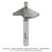 CARBIDE TIPPED MICRO BEARING CHAMFER BIT, 60 DEG, 2-FLUTE, 1/4" SH, 1/4" CUT HEIGHT, DOUBLE BEARING