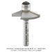CARBIDE TIPPED CHAMFER BIT, 67.5 DEG, 2-FL, 1/4" SH, 3/16" CUT HEIGHT, DOUBLE BEARING