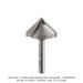 FACTORY REFURB CARBIDE TIPPED FOLDING MITER V-GROOVE BIT, 90 DEG, OPEN BOX