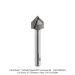 CARBIDE TIPPED FOLDING MITER V-GROOVE BIT, 90 DEG, 2-FL, 1/4" SH, 1/2" DIA, 1/4" CUT DEPTH, 2" OAL