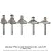 CARBIDE TIPPED DOUBLE BEARING CHAMFER BIT SET, 2-FL, 1/4" SH, 5-PC