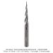 SOLID CARBIDE STUBBY CONICAL BALL NOSE, 3-FL, 1/4" SH, 11.26 DEG, .01" RAD., 1" CL, 2" OAL
